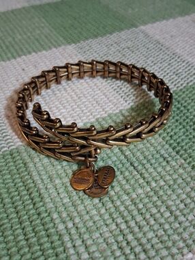 Alex And Ani Vintage Sixty Six Gypsy Wrap Bracelet With 3 Charms
